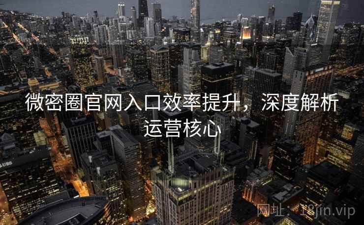 微密圈官网入口效率提升，深度解析运营核心  第2张