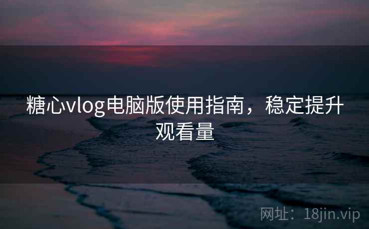 糖心vlog电脑版使用指南，稳定提升观看量