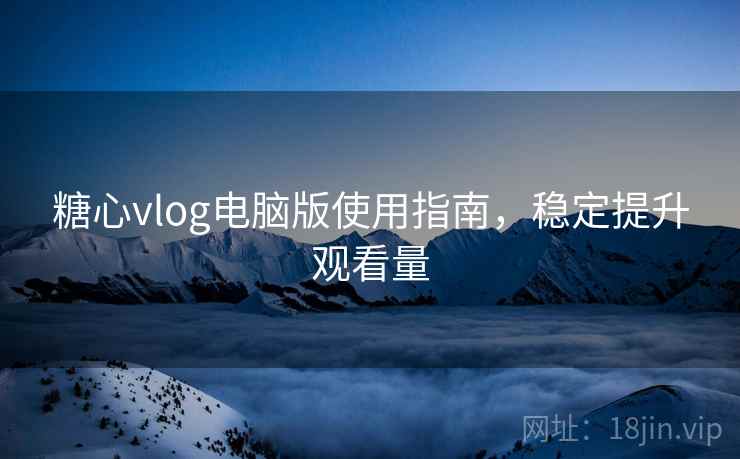 糖心vlog电脑版使用指南，稳定提升观看量